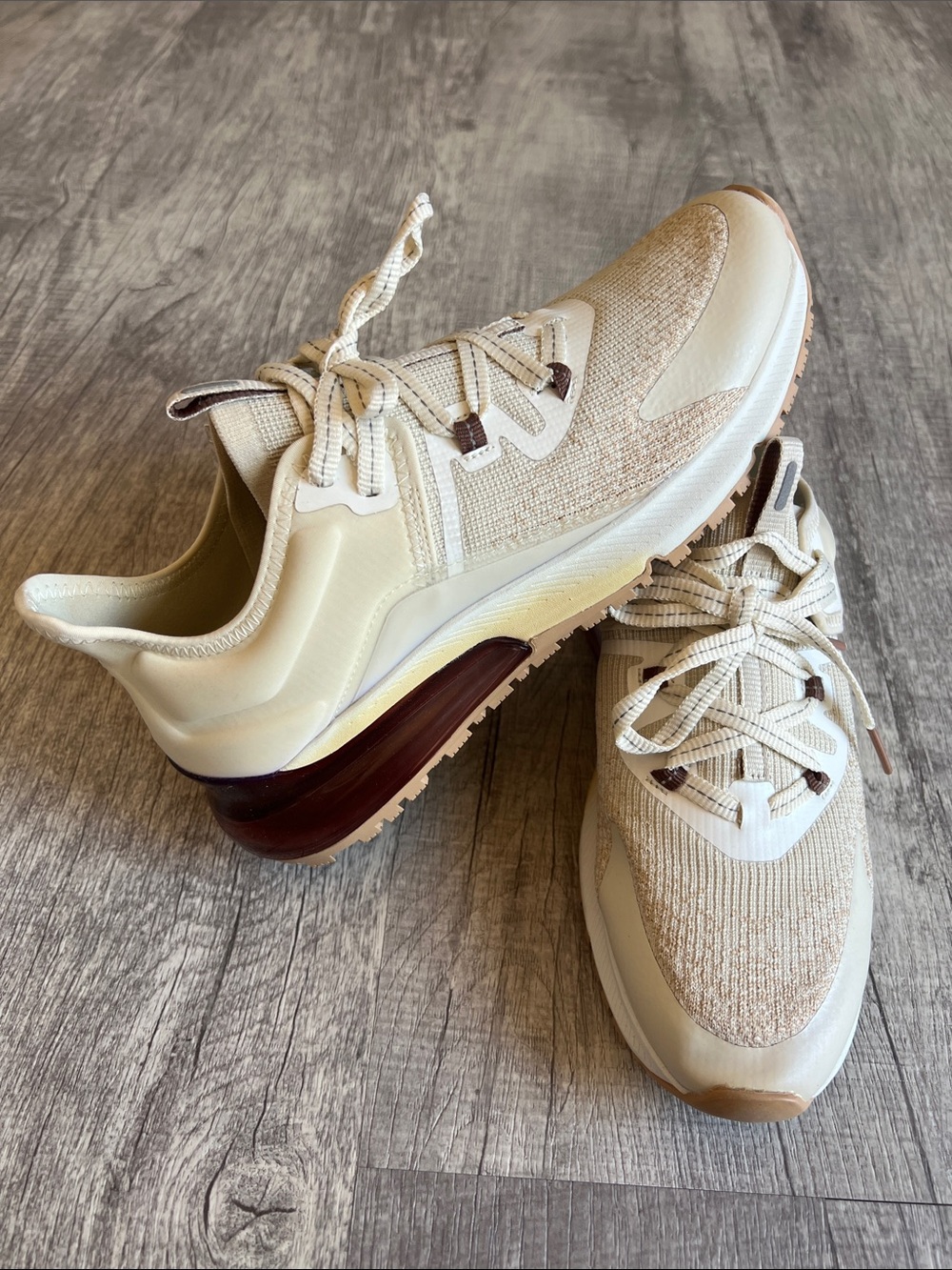 Shoes For Crews Gia Women's Slip Resistant Work Sneakers Cream Size 8.5
